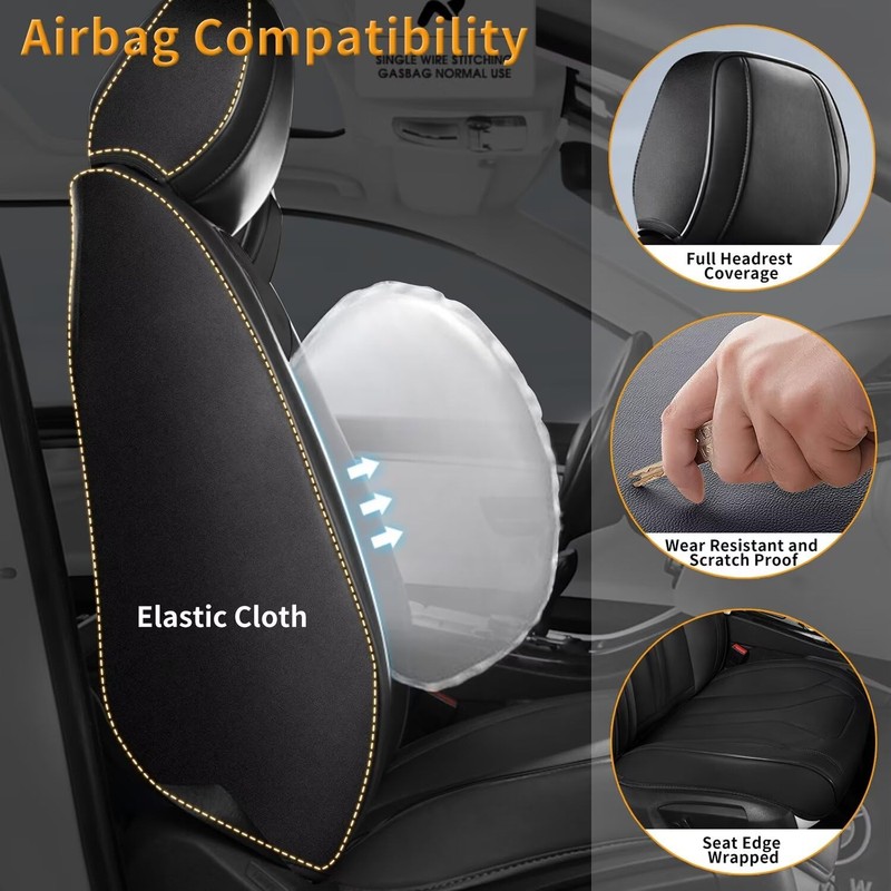RAWAKORW Car Seat Covers Fit for Chevy Traverse 2018-2025 2026
