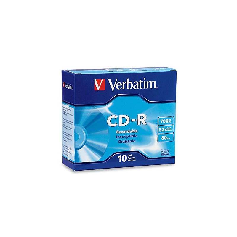 Verbatim 10pk CD-R 700MB 52x Black Jewel Case