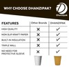 DHANZIPAK 100 x Premium Kraft 12 Ounce (12oz) Ripple 3