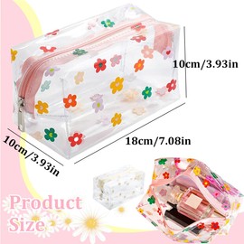 Dreierpack Kosmetiktasche transparente wasserdichte Kosmetiktasche PVC-Flugzeugtasche transparente Kosmetiktasche Federmäppchen mit Reißverschluss geeignet für Schüler, Lehrer, Büros und Schulen