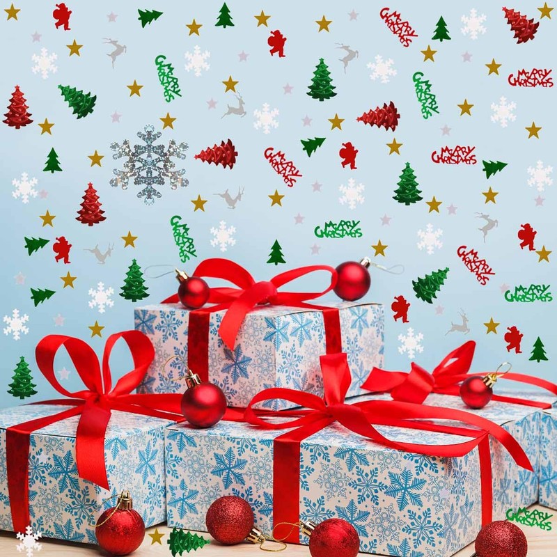Christmas Tree Confetti Christmas Deer Snowflake Santa Claus Star Shape