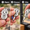 Stainless Steel Folding Multi-Tool Keychain with Pliers, Knife, Screwdrivers &