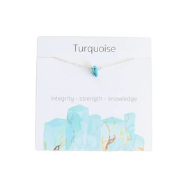 COLORFUL BLING Gold Plated Dainty Beaded Crystal Necklace Purple Natural Healing Chakra Stone Choker Necklace for Women Spiritual Reiki Quartz Jewelry-turquoise