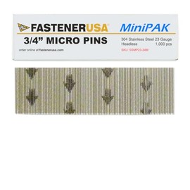 3/4" Micro PIN Nails 23GA 304SS 1,000ct