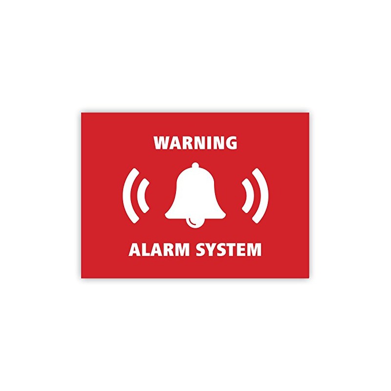 5 x Alarm System Stickers - Security Alarm Warning Sign