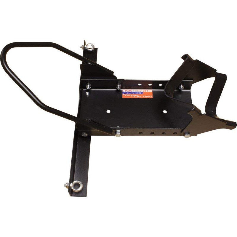 MotoBrackets Heavy-Duty Steel Black Motorcycle Front Wheel Chock