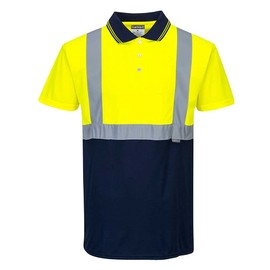 Portwest S479YNRXL Two-Tone Polo, Regular, Size X-Large, Yellow/Navy