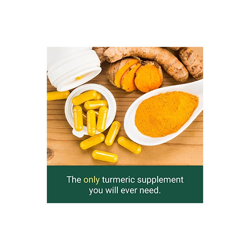 Hey Nutrition Turmeric Extract Complex - Vitamin D3 & C,