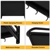 ILWorkTLs Wall Mount Microwave Oven Shelf with 6 Hooks,Wall Microwave