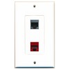 RiteAV 1 Port Cat5e Ethernet Red 1 Port RJ45 Shielded