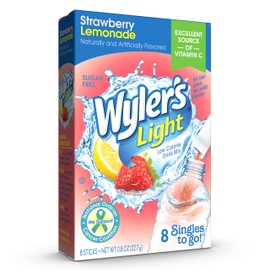 Wyler's Light Singles to Go Caffeinated Servings Strawberry Lemonade (8 Count, Pack of 4)