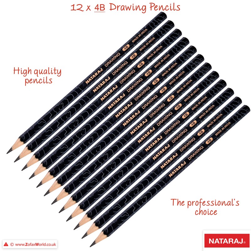 NATARAJ Professional Artist Drawing Pencils Pack Draw Sketch Tone Shade