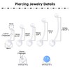 Longita Clear Belly Button Rings Plastic Belly Button Rings Plastic