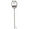 MAISONICA Tall 1.2m Rusty Gold Metal Garden Stake Bird Feeder