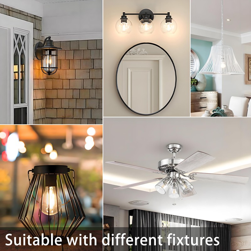 TJOY 6 Pack A19 Vintage LED Edison Bulbs, Dimmable Light