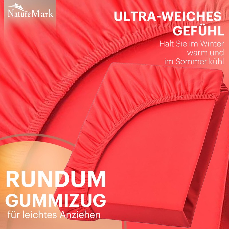 NatureMark Jersey Fitted Sheet, 100% Cotton in Many Sizes and