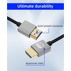 YANBORONSN 4K HDMI Coiled Cable, 90 Degree Right Angle Short