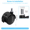 4 PCS 2 Inch TV Stand Wheels, M8 Swivel Caster