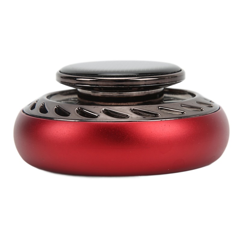 Car Air Freshener Solar Energy Rotating Aromatherapy Diffuser Interior DecorationRed