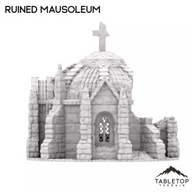 Tabletop Terrain Ruined Mausoleum - Fantasy Tabletop Terrain  - 28mm