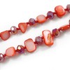 Avalaya Long Imperial Red Shell Nugget and Dark Red Faceted