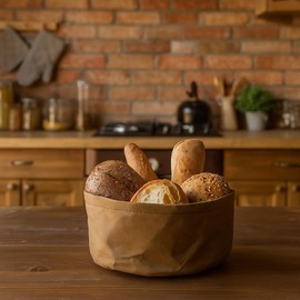 MGE - Set of 2 Bread Bins - Cellulose Bread Storage Baskets - Reusable Bread Bags for Freshness - Kitchen Drawer & Shelf Organizer - Eco-Friendly Bread Storage Solution - Breadbins - 20 cm