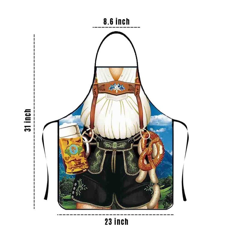 Bilipala Lederhosen Apron Funny Apron Novelty Kitchen Cooking Apron for