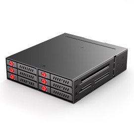 Sata HDD & SSD Hot Swap Cage, 6 Bay Hard Drive Dock for 5.25” Enclosure, 6 Bay Hard Drive Station with Colling Fans