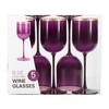 PLASTICPRO Plastic Wine Glasses Set of 5 Elegant Wine Goblets