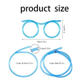 Reusable Straw Glasses, Novelty Glasses, Flexible Multicoloured Straws, Reusable, Annual Meetings, Birthday, for Party, Family Celebrations, Pack of 12