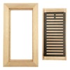 White Oak Wood Flush Mount Floor Register Vent Cover, 2-1/4