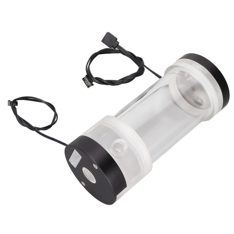 Water Cooling Tank 200ML Temperature Display RGB 160mm G1/4 Cylindrical