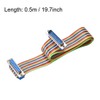 sourcing map IDC Rainbow Wire Ribbon Cable DB25 M/F Plug