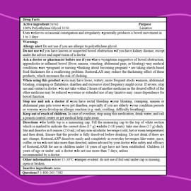 RestoraLAX Powder Stool Softener Laxative - Laxatives For Constipation, Effective Constipation Relief For Adults, No Taste, No Grit, No Gas, No Bloat, No Cramps, No Sudden Urge, 45 Doses, 765 grams