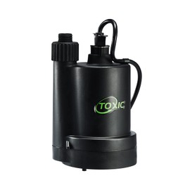 Water Pump Submersible Utility Pump Thermoplastic 1/4 HP Portable Electric Water Removal Drain Pump for Garden Tub Pond Basement Swimming Pool with 10-Foot Cord