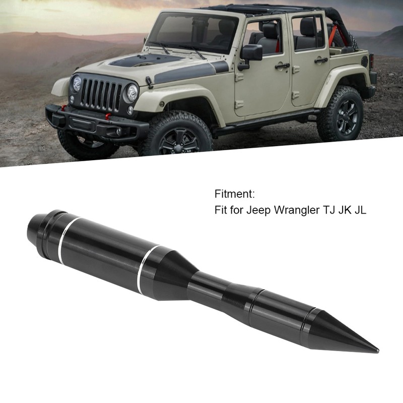 Aluminum Short Antenna Signal Aerial Decorative Accessory Fit for Jeep