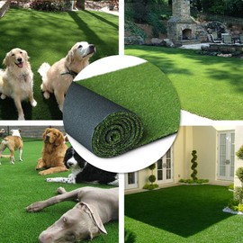 Petgrow Artificial Synthetic Grass Turf 5FTX9FT(45 Square FT),0.8" Pile Height Indoor Outdoor Pet Dog Artificial Grass Mat Rug Carpet for Garden Backyard Balcony