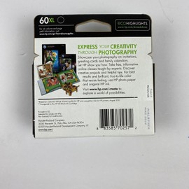 HP 60XL Black Ink Cartridge (CC641WN) Manufactured 3/14 New OEM Genuine