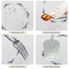 TTQYFNM White Navy Blue Round Tablecloth 60 Inch Minimalism Blue
