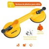 Yellow 2 Jaw Suction Cup Aluminium Alloy Professional Double Jaw