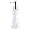 Allure Home Creation 3-Piece Ceramic White Cat Toilet Brush Holder