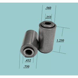 Blue Steel 8 Blue Steel Gravity Conveyor Bearings, 3/4" x 1-1/4" unground 1/4" bore