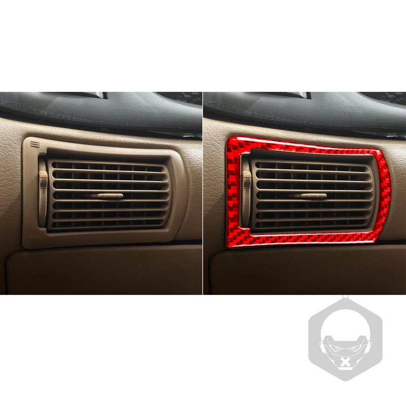 Carbon Fiber Woven Texture Center Console Both Side Air Vent