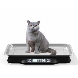 Helsevesen Little Animal Precision Scale(30kg/2g; 66lb/0.1oz), Digital Portion Control Scale, Compact Shipping Scale，Digital Postal Scale, Compact Bench Scale