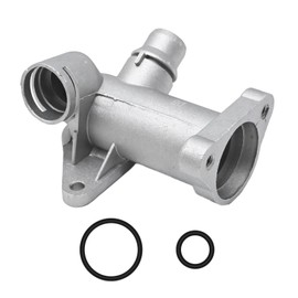 UOIENRT 058121132A Upgraded Cooling Hose Coolant Flange Connector In Cast Aluminum Replacement for A4 1.8T B5 Replace 058121132C 058121133B 058 121 132