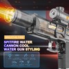 Automatic Water Blaster With LED Flame Effect, Electric Water Pistol for Kids/Aldults, Water Shooter for Summer, Outdoor,Party, Birthday Gift, Swimming Pools:_black
