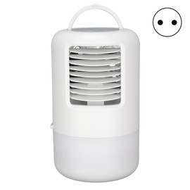 Desktop Water Cooling Fan 3 Levels Wind Speed Timing Switch Night Light Design White Portable Mini Cooler Fan EU Plug