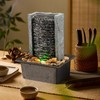 Tabletop Fountain Indoor Waterfall Rock Fountain LED-Lights Water Feature Waterfall