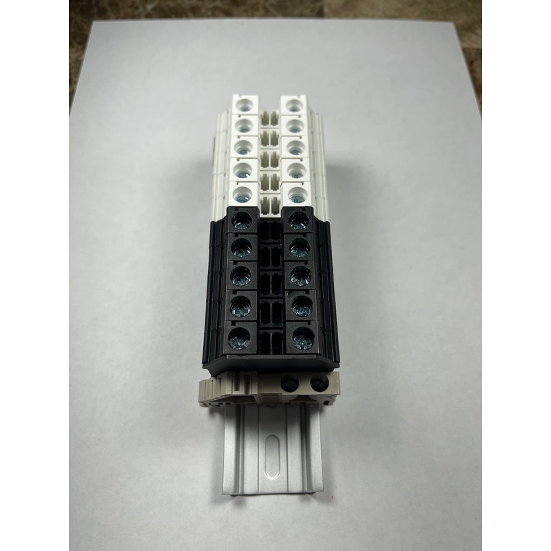 Dinkle Assembly DK10N White/Black 10 Gang Box Connector DIN Rail