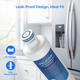 MIWF6200 Water Filter, Compatible with Midea MRS26D5AST, MF-2008-R2, Sharp SJWF200, SJG2254FS, Thor Kitchen WF200, Zline MIWFT2100, RFM-W-36, Insignia NS-WF26SS0-1 Models (3 Pack)